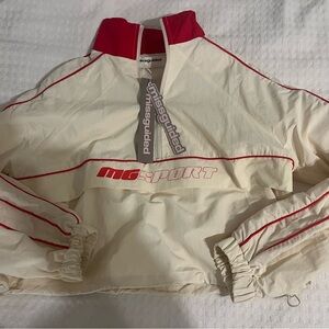 Missguided Sporty Cream and Red Jacket